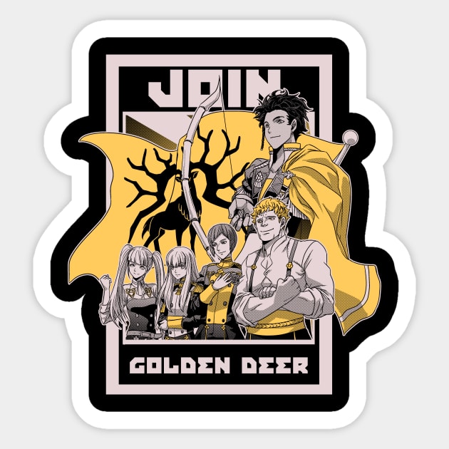 Join Golden Dear Sticker by CoinboxTees